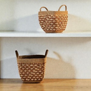 Panier de rangement en herbe de mer, nouveau et tendance, écologique, style rustique, multifonctionnel pour le rangement à la maison et la lessive - Product Image 4