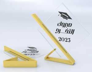 Trofeo de acrílico transparente personalizado con logotipo y texto para ceremonias de premios anuales - Product Image 6