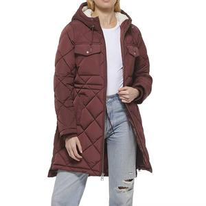 Abrigo Largo Acolchado de Invierno para Mujer, Servicio OEM, Color Sólido, con Capucha, Transpirable y de Secado Rápido, Teñido Liso - Product Image 1