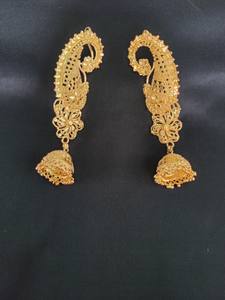 Juego de aretes de último diseño con aretes elegantes de forma redonda chapada en oro de 22CT a la venta por exportadores indios - Product Image 3