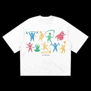 Custom Logo <b>Cropped</b> Men's 100% Cotton Oversized <b>T</b>-<b>Shirt</b> High Street Style Boxy <b>Fit</b> 220-350 Grams Knitted Fabric - Product Image 4