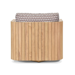 Nuevos modelos de muebles para exteriores, sillas de salón, elegantes, simples, de madera de teca natural, equipadas con cojín, Dania - Product Image 4