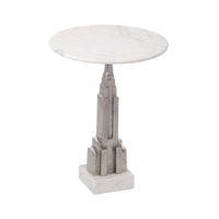 Table d'appoint traditionnelle Type de sculpture Plateau en verre arrondi Coin de meubles de salon Vente mondiale Table d'appoint de style