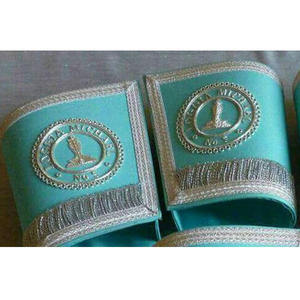 Gantelets à la main de la meilleure qualité manchettes brodées avec des insignes à franges cadeaux artisanat en métal manchettes franc-maçon utilisé qualité supérieure 2025 - Product Image 2