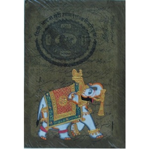 Obra de Arte Moderna y Elegante Pintada a Mano sobre Papel Antiguo para Decoración de Paredes - Product Image 6