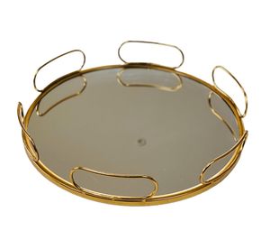 Plato de servicio de lujo hecho a mano de diseño antiguo, suministros de hotel en forma de rectángulo, plato de servicio, bandeja decorativa de Navidad. - Product Image 4