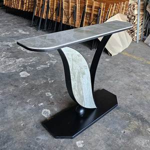 Modern Luxury 120x30x85cm <b>Console</b> <b>Table</b> Ceramic Top Iron <b>Legs</b> Elegant Contemporary for Entry Villa Living Room Hotel-CST077 - Product Image 6