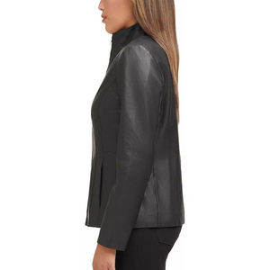 Chaqueta de cuero de vaca auténtica Premium de último diseño 2025 para mujer Diseño clásico, cremallera frontal completa y precio al por mayor - Product Image 3