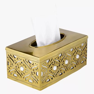 Boîte à mouchoirs en métal au look industriel moderne, très vendue, écologique, faite à la main, élégante, pour les designs d'intérieur contemporains - Product Image 1