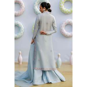 ชุดเสื้อชีฟองคอวี Leandra Elegant พร้อมผ้าคลุมไหล่ ผลิตจากผ้าที่เป็นมิตรต่อสิ่งแวดล้อม สำหรับฤดูใบไม้ผลิ/ฤดูร้อน - Product Image 3