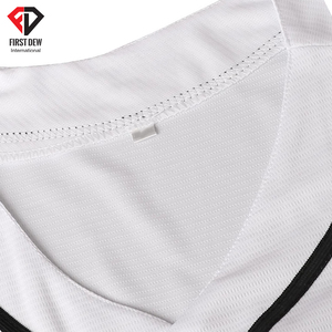 Vêtements de sport d'équipe, jersey de Baseball à rayures, rose-bleu clair, 100% Polyester - Product Image 3