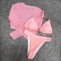 Conjunto de Bikini Personalizado 2023, Venta Caliente, OEM, 6 Piezas, Cuello en V, Secado Rápido, para Mujer, Envío Gratis