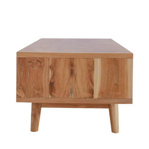Table basse en bois de teck massif avec étagère La beauté naturelle rencontre un rangement pratique - Product Image 1