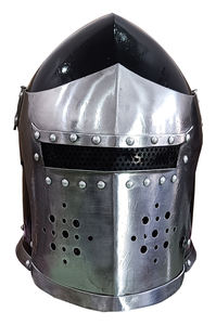 Medieval Crusader Knight Helmet Handmade Mild Steel Armor with Visor and Ventilation for Historical Reenactment and Collectible - Product Image 3
