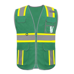 Gilet de sécurité léger multi-poches, nouveau design personnalisé, pour travaux de construction et de circulation avec éclairage LED - Product Image 1