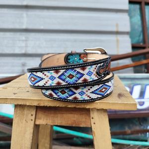 American Premium Leather Cowboy Designer Beaded Alloy Hombres Personalizable Western Fashion Bling Luxury Cow Hide Floral Hand - Product Image 6