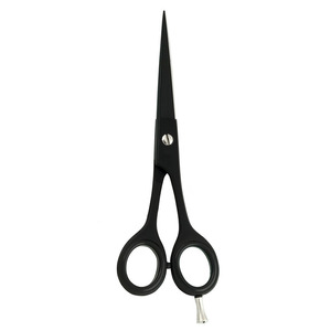 Ciseaux de coupe de cheveux de couleur noire lame tranchante en gros barbier 6 pouces ciseaux de coiffure avec repose-doigt - Product Image 6