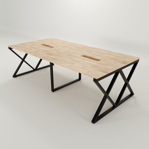 Contemporary Solid Wood Adjustable Conference <b>Table</b> 240x120 for <b>Office</b> & Hotel Use - Product Image 3