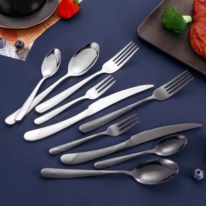 Flateware Nueva llegada Juego de cubiertos de metal Juego de cubiertos para el hogar Boda Utensilios de cocina Utensilios de acero inoxidable - Product Image 4