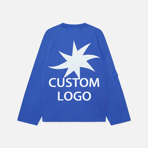 Usine personnalisée OEM T-shirts à manches longues pour hommes col rond streetwear acide délavé vintage T-shirt à manches longues pour hommes surdimensionné personnalisé - Product Image 1