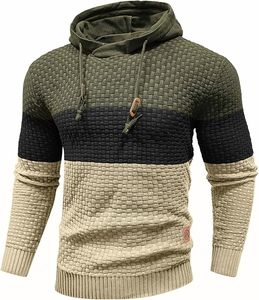 <b>High</b> Quality Men's Winter Pullover Hoodie-100% Cotton Eco-Friendly & Windproof Loose Fit Solid Color Design - Product Image 6