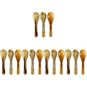 Ensemble unique de 4 couverts à tête de corne cuillère fourchette couteau couverts faits à la main pour ustensiles de cuisine vaisselle de table avec manche noir uni - Product Image 6