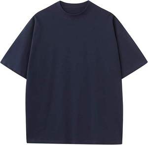 Camiseta lisa en blanco de alta calidad Unisex Color sólido Logotipo personalizado Alta calidad 100% algodón Camiseta de manga corta de gran tamaño - Product Image 2