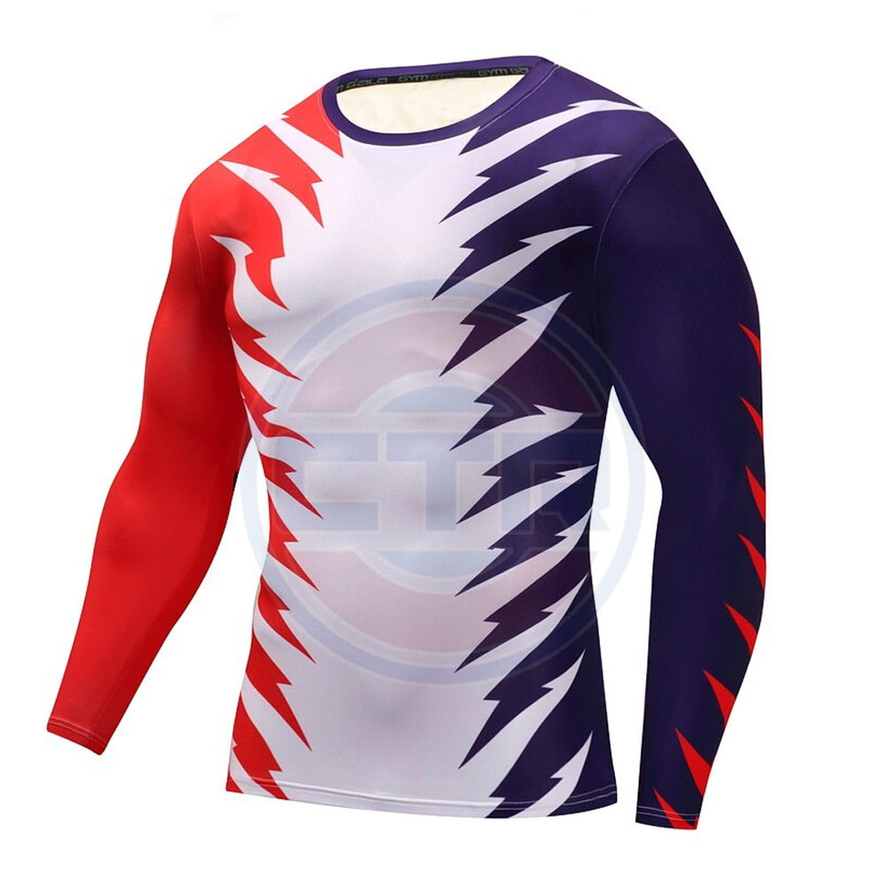 Rash Guard с полным рукавом, тренировочная компрессионная одежда BJJ, лучший дизайн, спортивная одежда для фитнеса