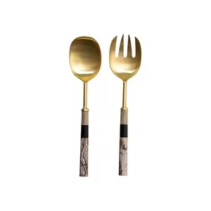 Top Design Stainless Steel Metal Premium <b>Salad</b> <b>Server</b> Set of 2 Pieces - Product Image 3
