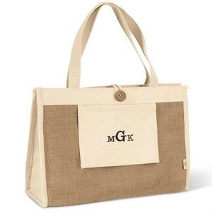 Sac de conférence en jute personnalisé promotionnel en gros fournisseur sac de conférence de marque avec logo personnalisé unicolore bon marché - Product Image 2