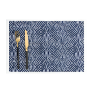 Set de table bleu marine à motif géométrique, lavable et réutilisable, pour restaurant, hôtel et décoration intérieure - Product Image 1