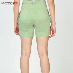Shorts cargo tendance pour femmes, taille haute, respirants, en toile, avec braguette à boutons réglables, 100% coton, haute qualité - Product Image 4