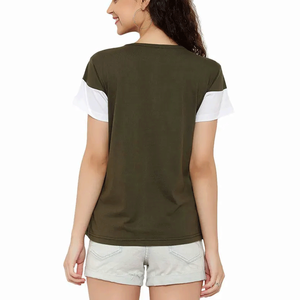 2025 femmes à manches courtes t-shirts respirant Design de mode avec bouton décoration en gros vêtements d'été - Product Image 2