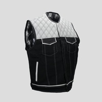 Rompi Vest Berkualitas Tinggi Boomletcorp Ukuran Besar Super Rider untuk Pria, Jaket Kulit Reversibel Tahan Air Musim Dingin, Grosir Baru