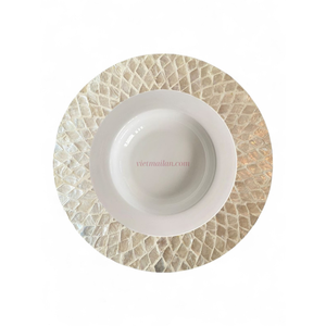 จานรองแก้วเปลือกหอยมุกสุดหรูสำหรับตกแต่งโต๊ะงานแต่งงานและการจัดงานสุดหรู - Product Image 2