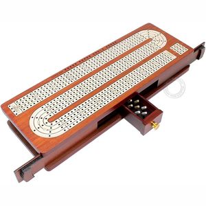 Luxury Solid Wood Cribbage <b>Board</b> Game Set with Storage for <b>Pegs</b> | Custom Logo Available Wooden Cribbage Game Wooden <b>Board</b> Game - Product Image 3