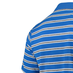 T-shirt polo à manches courtes à col rayé pour l'été extensible et respirant pour hommes, t-shirts à la mode personnalisée en gros - Product Image 3