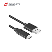 Kabel PRODATA PVC Terlindung USB 3.1 Tipe-A ke Tipe-C 30/22 AWG 1M 5G 3A Adaptor USB Berlapis Nikel