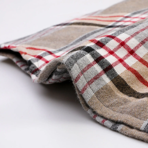 เสื้อเชิ๊ตผ้าสักหลาดสำหรับผู้ชายเสื้อลายตารางอบอุ่นใส่สบาย - Product Image 4