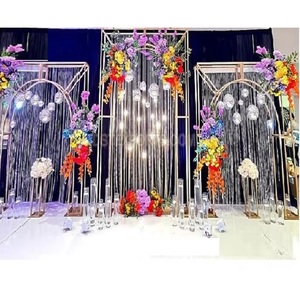 Boda occidental y eventos escenario arcos de metal tendencia arcos de metal sala de conciertos telón de fondo venta al por mayor arcos de metal escenario de boda - Product Image 1