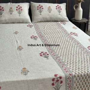 Couverture en coton 100% tissée à la main, écologique, imprimée au bloc, avec design personnalisable, utilisable toute l'année, vente en gros - Product Image 6