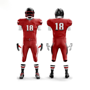 Ensemble d'uniformes de football américain pour jeunes manches courtes conçues sur mesure avec le logo du nom de l'équipe Techniques de sublimation imprimées respirantes - Product Image 2