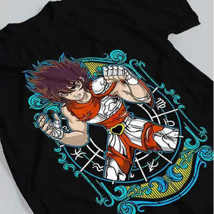 T-shirt en coton Zodiac Knight, design Seiya pour hommes, pour usage promotionnel - Product Image 1