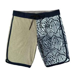 กางเกงขาสั้นชายหาดผ้าแคนวาสผสมโพลีเอสเตอร์และคอตตอน แห้งเร็ว เอวกลาง มีเชือกผูก ลายเรียบ สไตล์ลำลอง ขายส่ง - Product Image 2