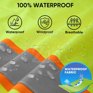 Best Selling Comfortable Premium Quality Safety Hi-Vis Reflective ANSI CLASS 1 Waterproof Logo Overall Suit <b>Cheap</b> Price - Product Image 6