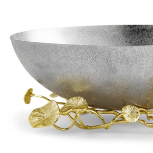 Nouveau bol de jardin Monets en acier inoxydable dernier conçu Saladier avec supports floraux Vaisselle et vaisselle à vendre - Product Image 2