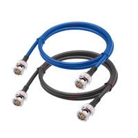 Câble Mini RG59 75 Ohm HD SDI BNC vers BNC Mâle/Femelle Noir/Bleu 75-2.5 1855A Pigtail pour Caméra Vidéo HD-SDI/3G-SDI/4K CCTV