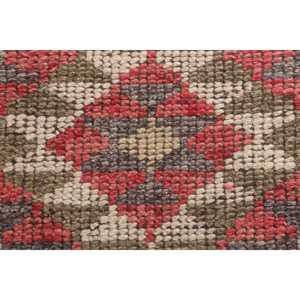 พรมตุรกีโบราณ ขนาด 2.7x11.7 ฟุต พรมลายพรางสีแดงทำจากขนสัตว์ - Product Image 4