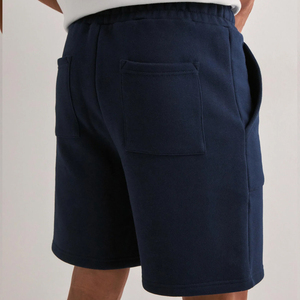 Pantalones cortos de gimnasia de algodón 100% al por mayor pantalones cortos de entrenamiento informales medios transpirables de felpa francesa deportivos de peso pesado para hombres sólidos - Product Image 6