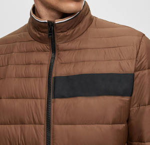 2025 mode hiver bulle veste bouffante hommes à capuche matelassé col montant à manches longues fermeture éclair doudoune pour hommes - Product Image 3